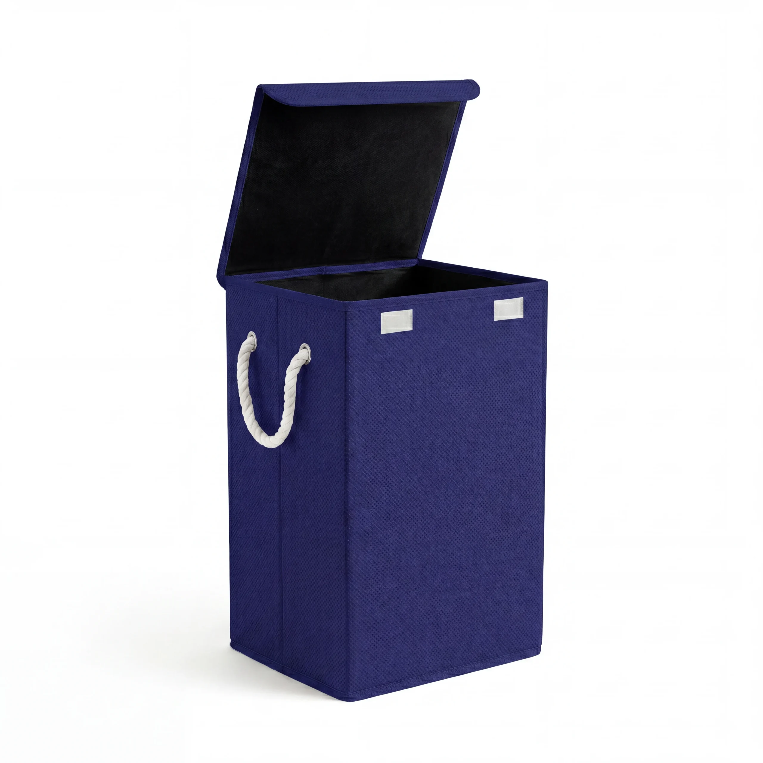 beezax-foldable-laundry-hamper-basket-black-front-view.jpg